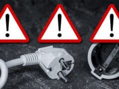 6 farliga energispartips farliga elspartips - varningstrianglar stickpropp elkontakt